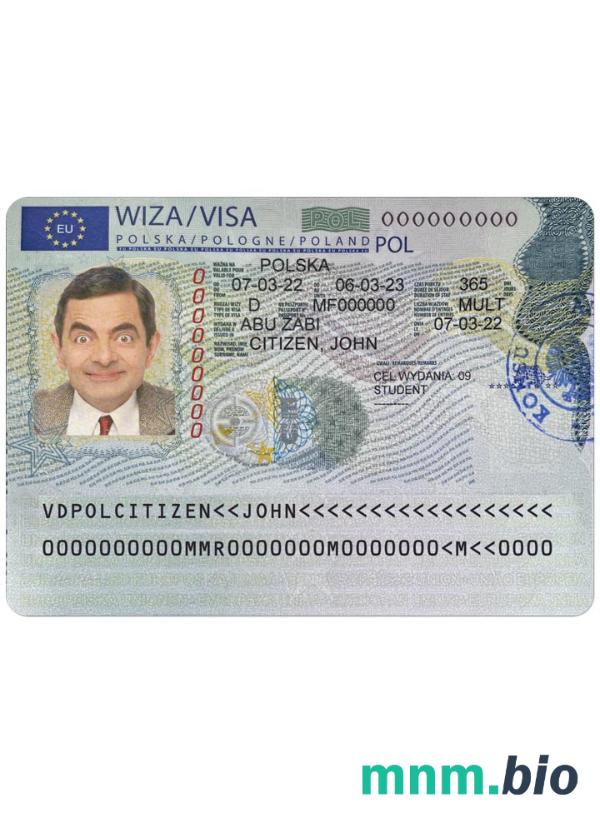 Polska Wiza przykład w PSD